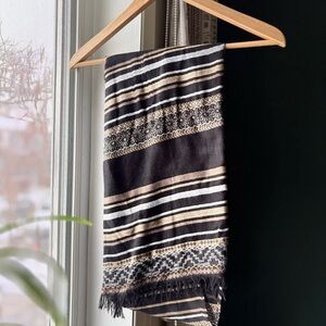 Striped Black and Tan Scarf